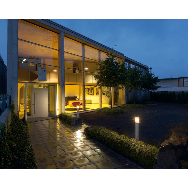 Muro Glas 1 Light Deck, Step and Rail Light Dakota Fields Frame Colour: Silver-grey on Productcaster.