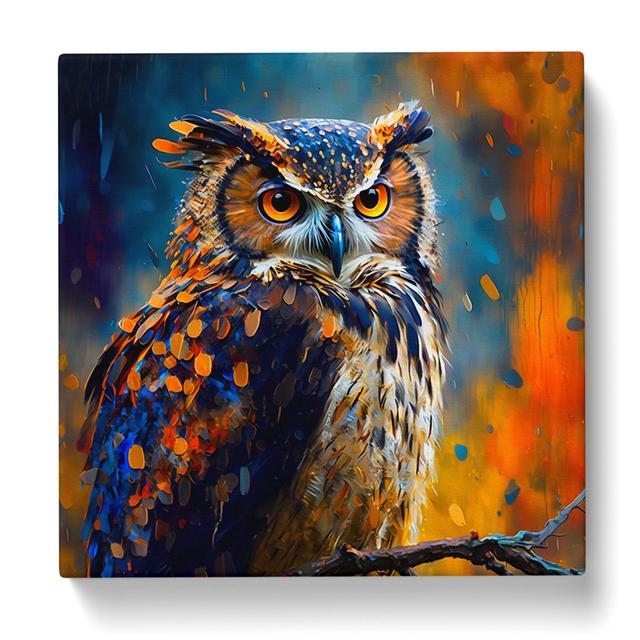 Owl Palette Knife - No Frame Art Prints Alpen Home Size: 35cm H x 35cm W x 3cm D on Productcaster.