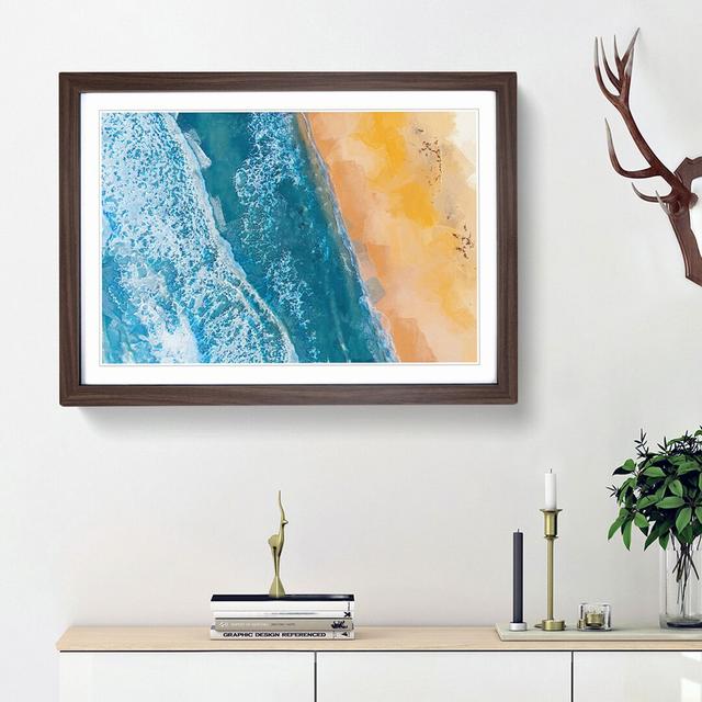 The Palm Coast in Florida in Abstract - Picture Frame Graphic Art Print East Urban Home Frame Option: Walnut Framed, Size: 62cm H x 87cm W x 2cm D on Productcaster.