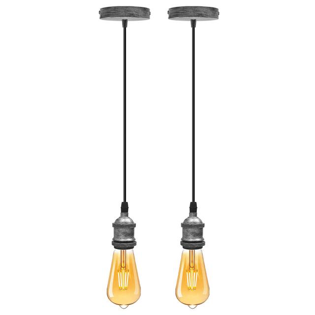 Ischua 2-Light Single Bulb Pendant (Set of 2) Borough Wharf Bulb Included: Yes, Base Finish: Brass Silver on Productcaster.