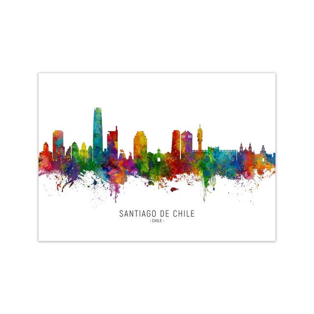 Santiago De Chile Skyline by Michael Tompsett - Print Latitude Run Size: 21cm H x 30cm W x 1cm D, Format: Unframed on Productcaster.