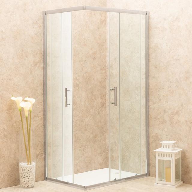 Arche Adjustable Rectangular Shower Enclosure Belfry Bathroom Size: 185cm H x 89cm W x 100cm D on Productcaster.