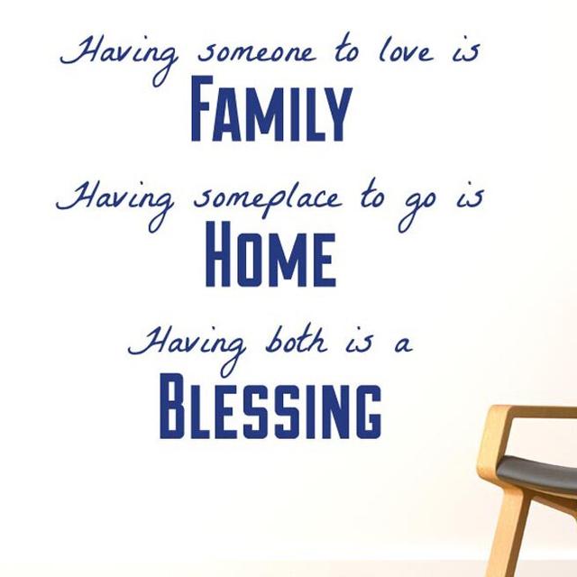 Having Someone To Love Is Family Wall Sticker East Urban Home Colour: Blue on Productcaster.