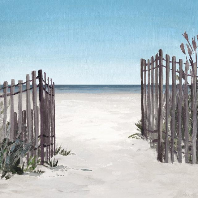 "Just A Fence" Painting Print On Wrapped Canvas Highland Dunes Size: 66cm H x 66cm W x 3.81cm D on Productcaster.