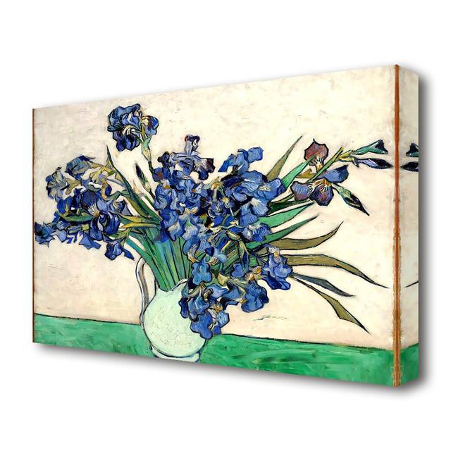 'Irises in a Vase' by Vincent Van Gogh Oil Painting Print on Wrapped Canvas East Urban Home Size: 101.6 cm H x 142.2 cm W on Productcaster.