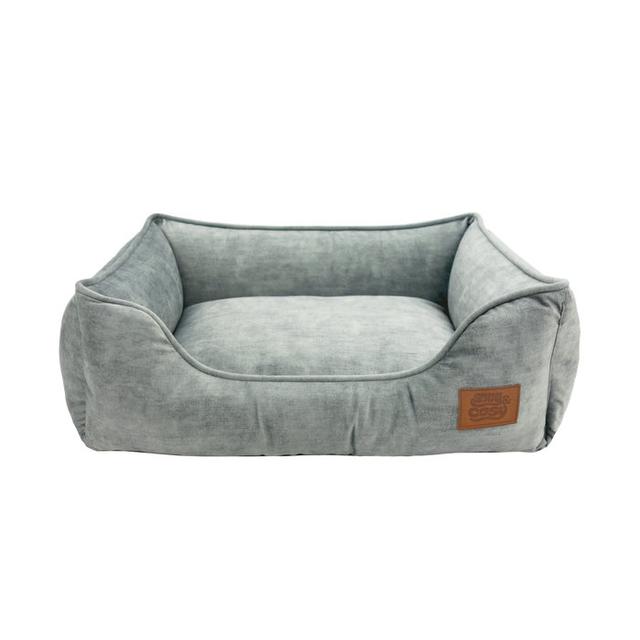 RECYCLED PLASTIC Pet Bed Snug and Cosy Size: 28cm H x 70cm W x 56cm D, Colour: Grey on Productcaster.