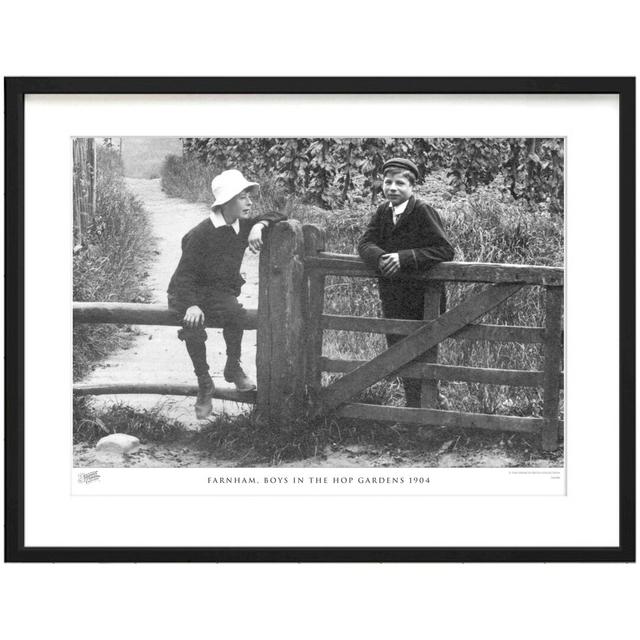 'Farnham, Boys in the Hop Gardens 1904' by Francis Frith - Picture Frame Photograph Print on Paper The Francis Frith Collection Size: 45cm H x 60cm W on Productcaster.