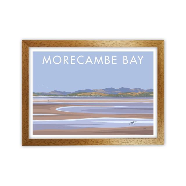 Morecambe Bay Travel Art Print By Stephen Millership A4 / Black Grain Highland Dunes Format: Brown Framed Paper, Size: 25cm H x 34cm W x 3cm D on Productcaster.