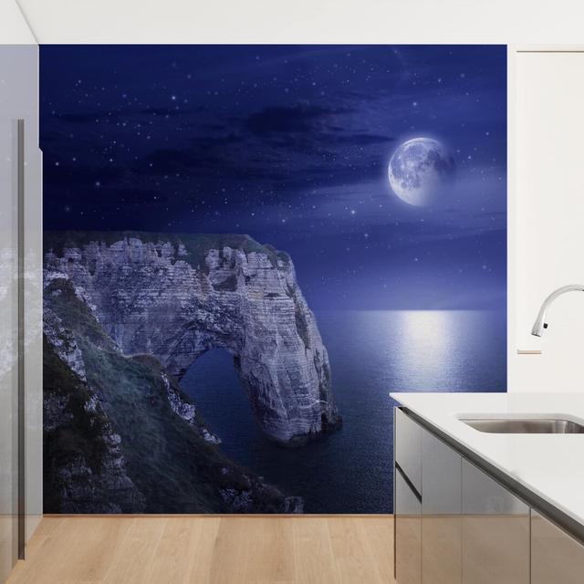 Night Cliffs 1.92m x 1.92m Textured Matte Peel & Stick Wall Mural East Urban Home on Productcaster.