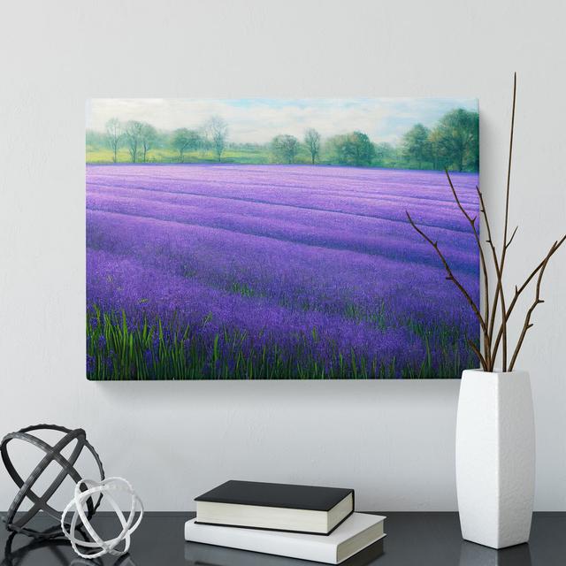 XXX-H1022-WF-7281X Radiant Bluebell Field - Wrapped Canvas Painting Lily Manor Size: 50cm H x 76cm W x 3cm D on Productcaster.