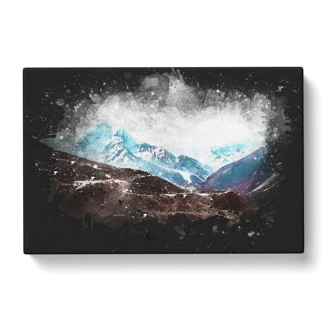 Mount Everest in the Himalayas - Wrapped Canvas Painting Print East Urban Home Size: 60cm H x 91cm W x 3cm D on Productcaster.