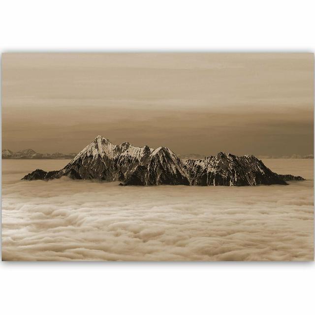 Leinwandbild Peaks Above the Clouds 1 Alpen Home Größe: 40 cm H x 60 cm B on Productcaster.