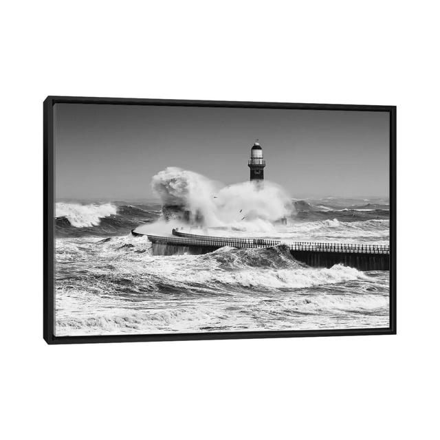 Power of the Sea by Daniel Springgay - Floater Frame Photograph on Canvas Longshore Tides on Productcaster.