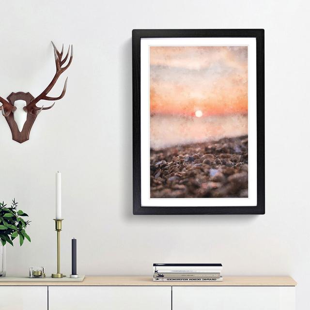 Sunset over Brighton Beach - Picture Frame Graphic Art Print East Urban Home Frame Option: Black Framed, Size: 63cm H x 45cm W x 2cm D on Productcaster.