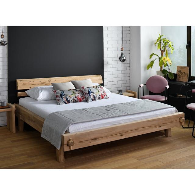 Rosas Bed Frame Union Rustic Size: 160 x 200 cm on Productcaster.