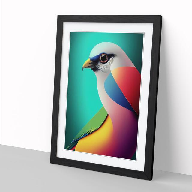 Bird Digital Art Marlow Home Co. Size: 46cm H x 34cm W x 2cm D, Format: Walnut Framed on Productcaster.