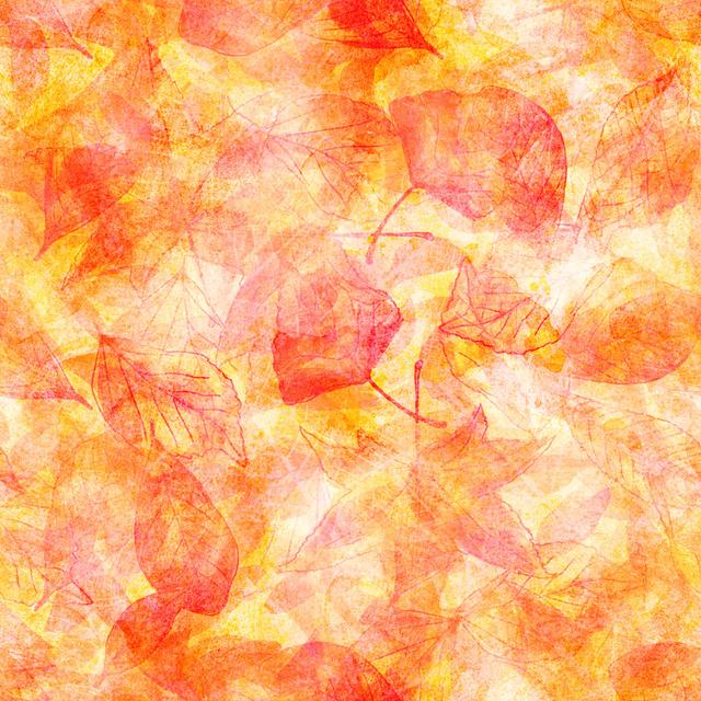 Golden Yellow And Red Autumn Leaves - Print Marlow Home Co. Size: 80cm H x 80cm W x 1.8cm D on Productcaster.