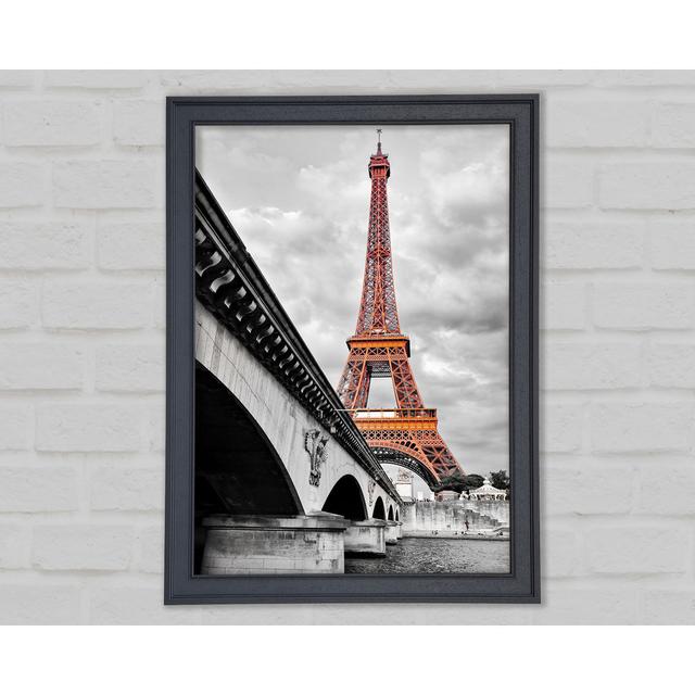 Eiffel Tower Over The River Seine 5 - Single Picture Frame Art Prints Brayden Studio Size: 42cm H x 29.7cm W x 1.5cm D on Productcaster.