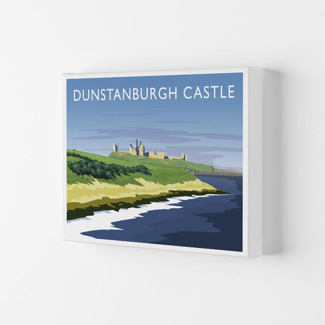 Dunstanburgh Castle by Richard O'Neill - Graphic Art Print Corrigan Studio Format: Wrapped Canvas, Size: 21cm H x 29.7cm W x 4cm D on Productcaster.