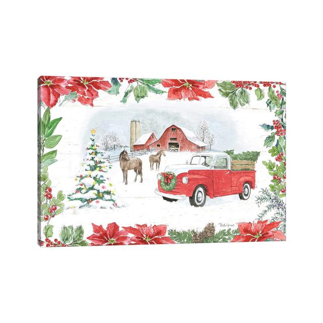 Farmhouse Holidays I by Beth Grove - Wrapped Canvas Print The Seasonal Aisle Size: 66.04cm H x 101.6cm W x 1.905cm D on Productcaster.