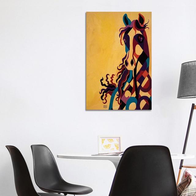 Curiosity of Equus by Barbara Rush - Painting Print on Canvas Latitude Run Format: Wrapped Canvas, Size: 101.6cm H x 66.04cm W x 3.81cm D on Productcaster.