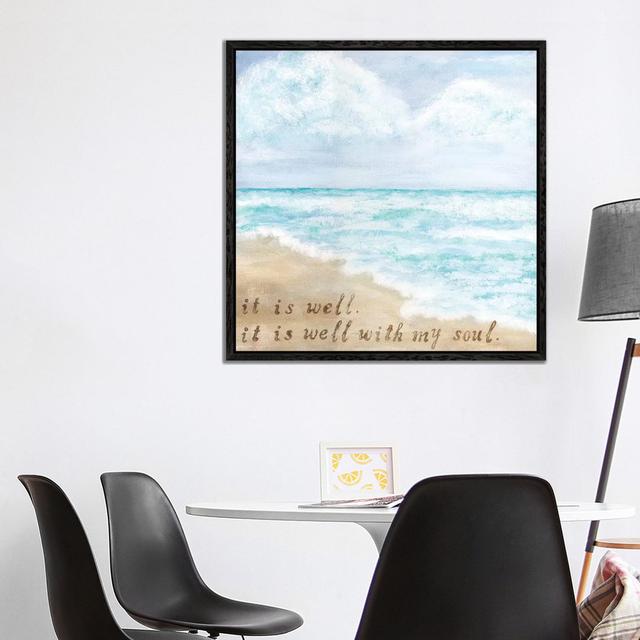 It Is Well-Canvas Highland Dunes Size: 93.98cm H x 93.98cm W x 3.81cm D, Format: Black Framed on Productcaster.