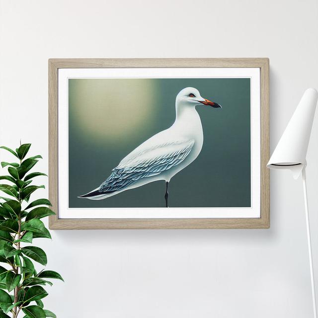 Seagull Portrait Vol.3 House of Hampton Size: 25cm H x 34cm W x 2cm D, Frame Colour: Oak on Productcaster.