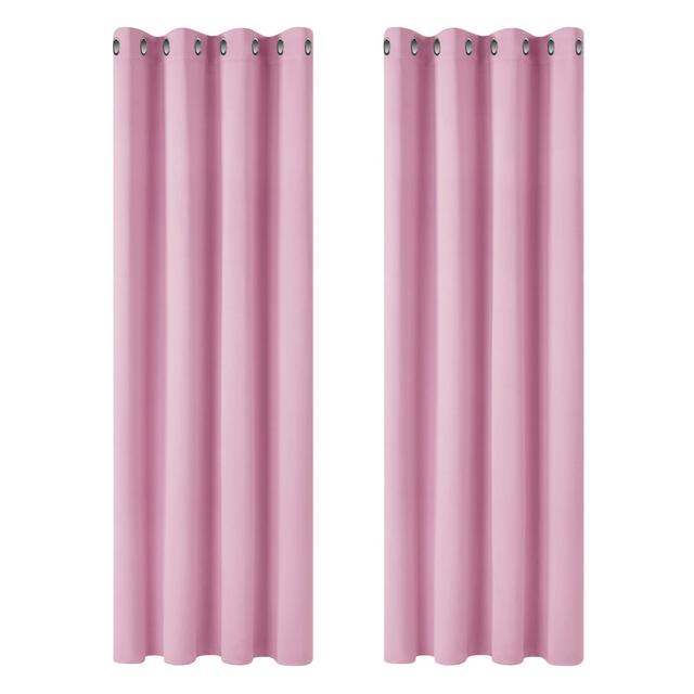 Prajin Polyester Blackout Grommet / Eyelet Curtain Pair 17 Stories Panel Size: 53cm W x 240cm Drop on Productcaster.