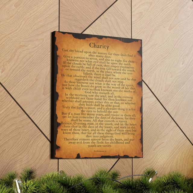 Ecclesiastes 11 Chapter Gold Brown Bible Verse Canvas Christian Wall Art Happy Larry on Productcaster.