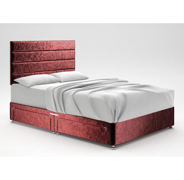 Ikin Divan Bed Base 17 Stories Storage Type: 2 Drawers Same Side, Colour: Mulberry, Size: Small Double on Productcaster.