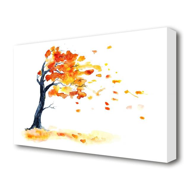 Autumn Winds Landscape - Wrapped Canvas Painting Print East Urban Home Size: 50.8 cm H x 81.3 cm W on Productcaster.