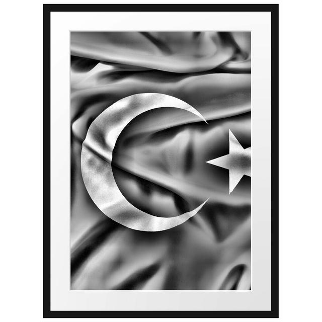 Gerahmtes Poster Turkey Flag, Türkei Flagge East Urban Home Größe: 80 cm H x 60 cm B on Productcaster.