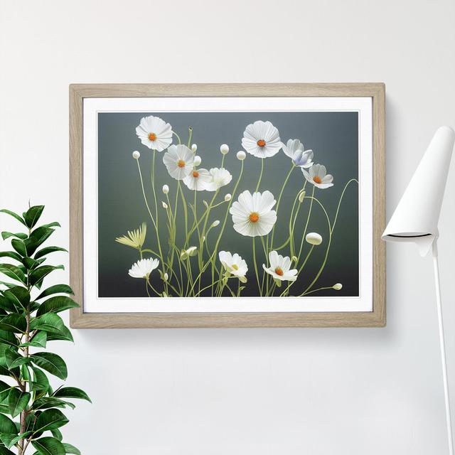 Pretty Wildflowers Floral - Single Picture Frame Painting Marlow Home Co. Size: 25cm H x 34cm W x 2cm D, Frame Colour: Oak on Productcaster.