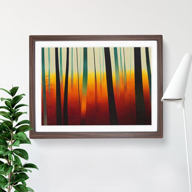 Abstract Forest Art Vol.6 - Picture Frame Graphic Art Alpen Home Size: 34cm H x 46cm W x 2cm D, Frame Colour: Walnut on Productcaster.