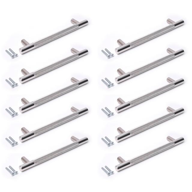 Idora 22.4 cm Centre Bar Handle (Set of 10) Metro Lane Finish: Brushed Silver on Productcaster.