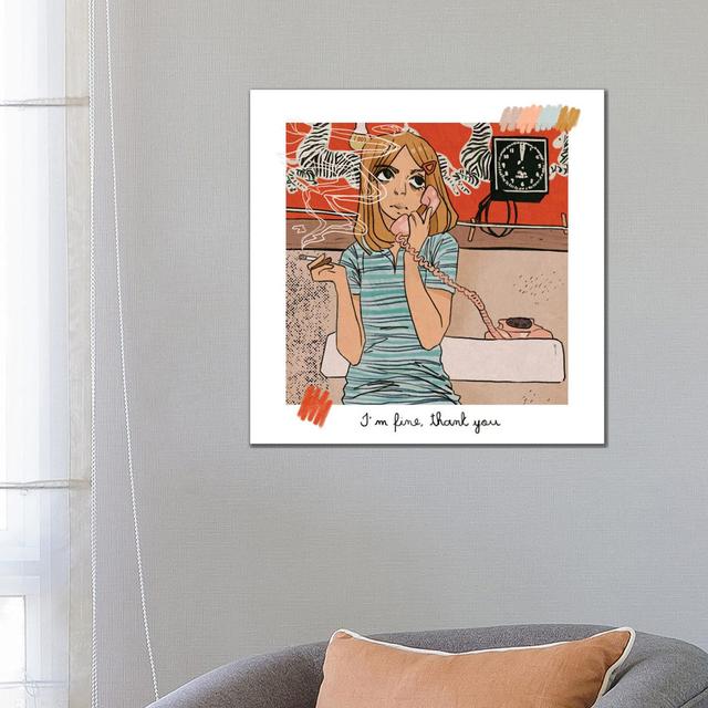 Margot Tenenbaum von Lucy Michelle - Giclée auf Leinwand ohne Rahmen Lark Manor Größe: 66,04 cm H x 66,04 cm B on Productcaster.