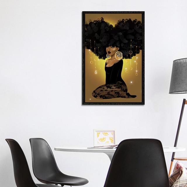 Honey Beams And Golden Dreams by Zola Arts - Print on Canvas 17 Stories Size: 101.6cm H x 66.04cm W x 3.81cm D, Format: Black Framed on Productcaster.