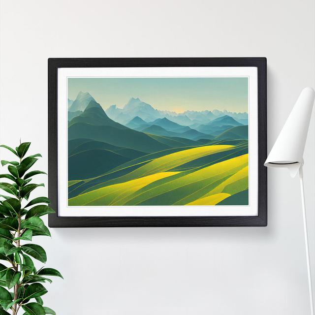 Incredible Mountain Landscape - Picture Frame Graphic Art Alpen Home Frame Colour: Black, Size: 46cm H x 64cm W x 2cm D on Productcaster.