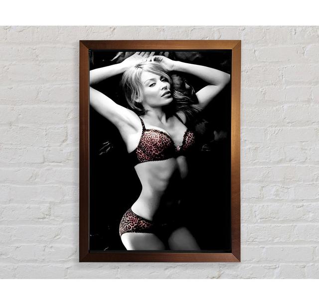 Kylie Minogue Lingerie Farbe B N W - Druck 17 Stories Größe: 118,9 cm H x 84,1 cm B x 3,4 cm T on Productcaster.