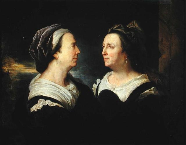 Double Portrait of Marie Serre, the Artist's Mother, 1695 by Hyacinthe Francois Art Print East Urban Home Size: 70cm H x 100cm W x 2.3cm D, Format: Bl on Productcaster.