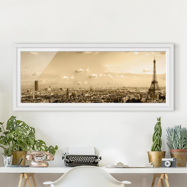 I Love Paris - Picture Frame Photograph Brayden Studio Size: 30cm H x 75cm W x 2cm D, Frame Option: White Framed on Productcaster.