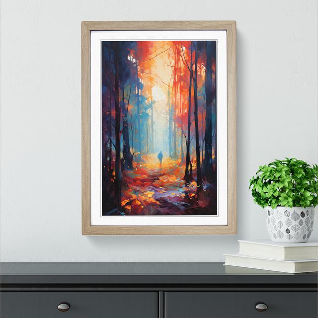 Forest Gestural No.3 Alpen Home Format: Oak Framed, Size: 34cm H x 25cm W on Productcaster.