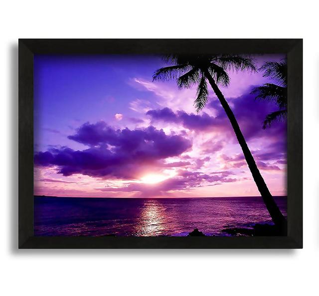 Lilac Pink Ocean Paradise Framed Print House of Hampton Size: 21cm H x 30cm W x 10cm D on Productcaster.