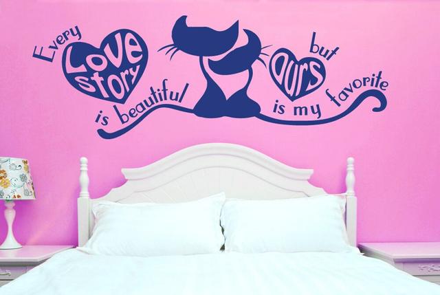 Every Love Story Is Beautiful But Ours Is My Favourite Wall Sticker 17 Stories Colour: Black on Productcaster.