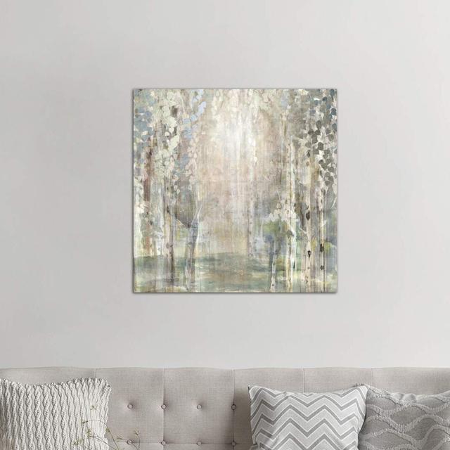 Birch Wood Clearing by Susan Jill - Wrapped Canvas Print Alpen Home Size: 93.98cm H x 93.98cm W x 1.91cm D on Productcaster.