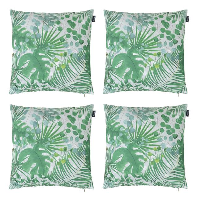 Eucalyptus Indoor / Outdoor Floral Green Square Throw Cushion Bean Bag Bazaar on Productcaster.