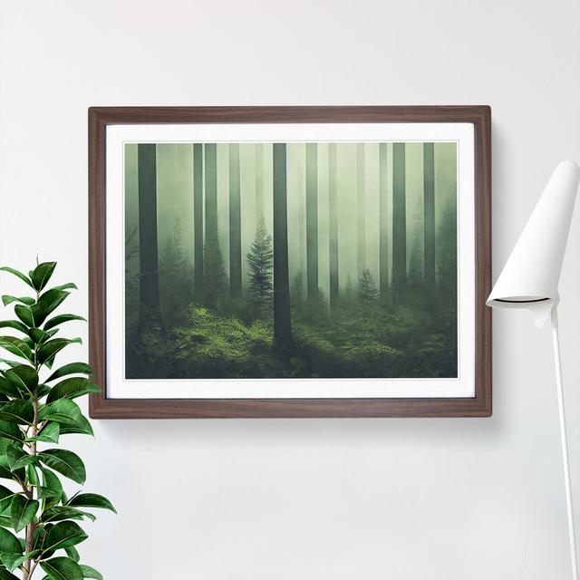 Marvellous Forest - Single Picture Frame Painting Alpen Home Frame Colour: Walnut, Size: 46cm H x 64cm W x 2cm D on Productcaster.