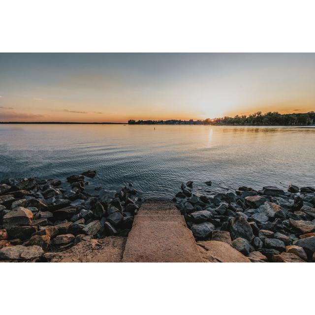 Sunset At Lake Murray, South Carolina by Silver And Chalk Images - Wrapped Canvas Print Union Rustic Size: 81cm H x 122cm W x 3.8cm D on Productcaster.