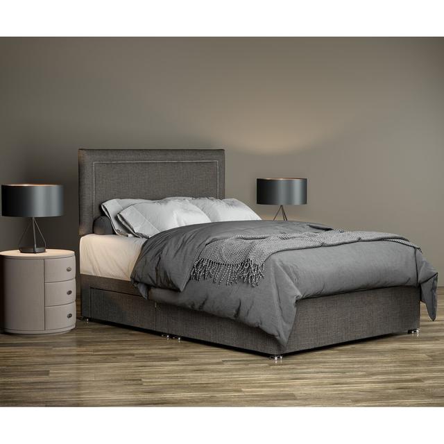 Ibsen Divan Bed Base 17 Stories Colour: Slate, Size: Small Single (2'6) on Productcaster.