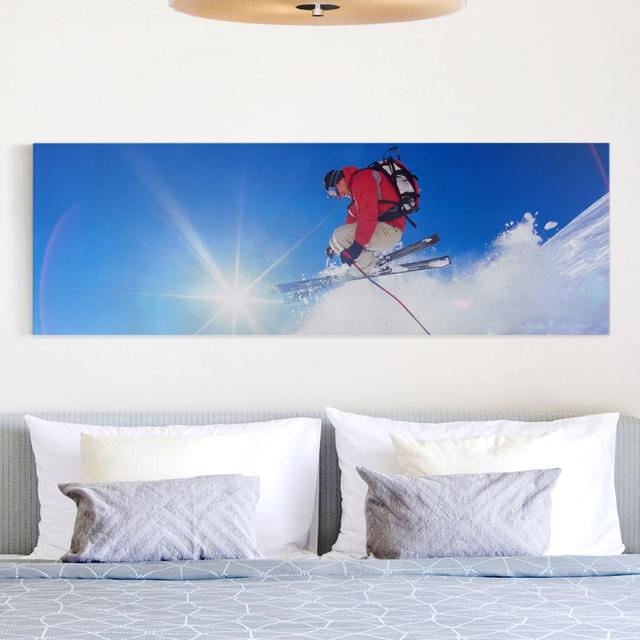 Leinwandbild Skisprung Ebern Designs Format: 260g/m² Canvas, Größe: 50 cm H x 150 cm B on Productcaster.